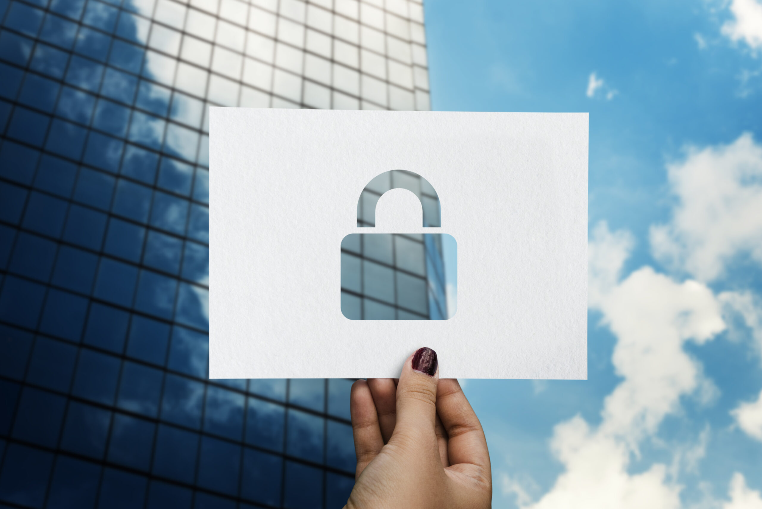 Network security system perforated paper padlock Network security system perforated paper padlock