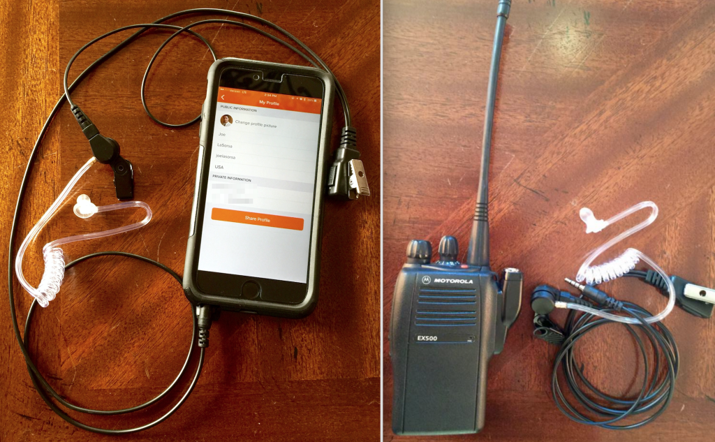 voxer earpiece and ex500 adapter