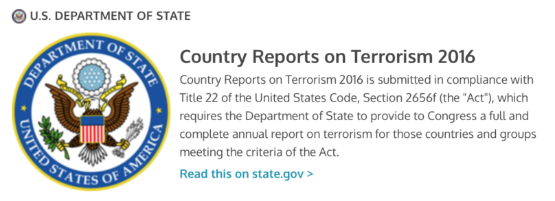 Country Reports on Terrorism 2016