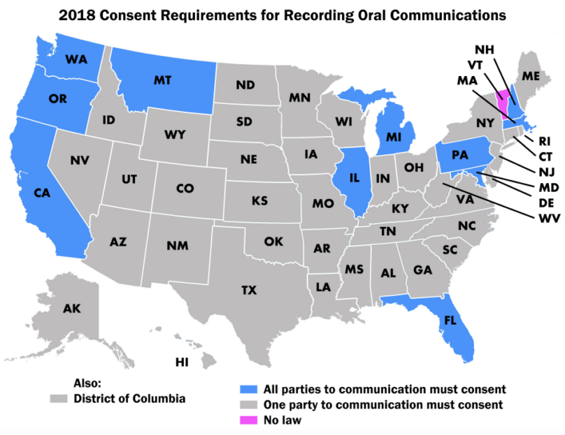 Audio and Video Recording Laws by State