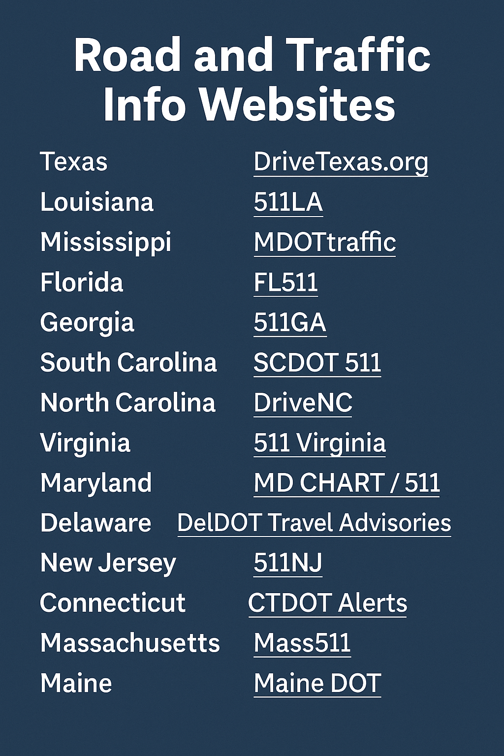 Road Information Websites