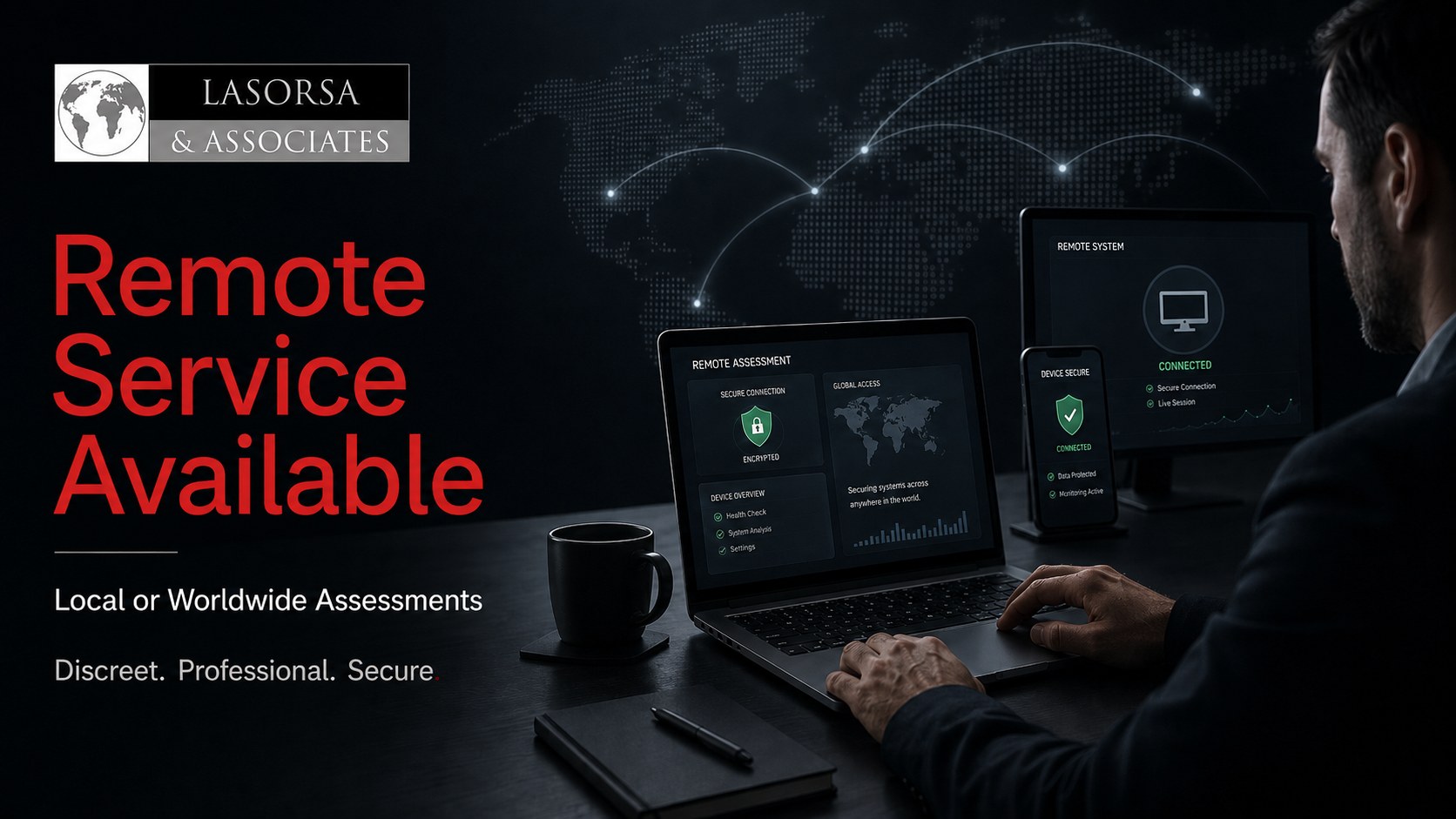 Remote mobile device security assessments available locally and worldwide